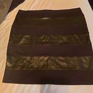 Forever 21 Black skirt with leather bands 2x